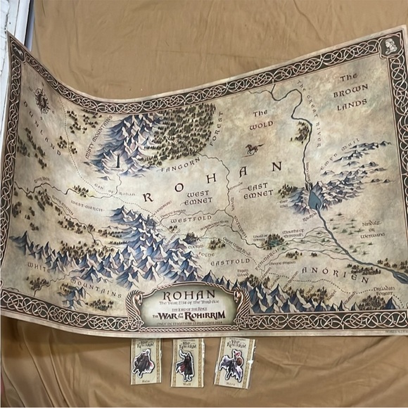 Lord of the Rings Accessories - Lord of the Rings 2024 13x23 poster + all 3 Character pins NEW